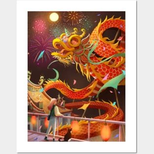 Chinese new year Posters and Art